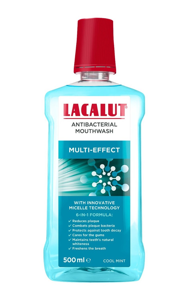 Lacalut Multi Effect micelární ústní voda 500 ml Lacalut
