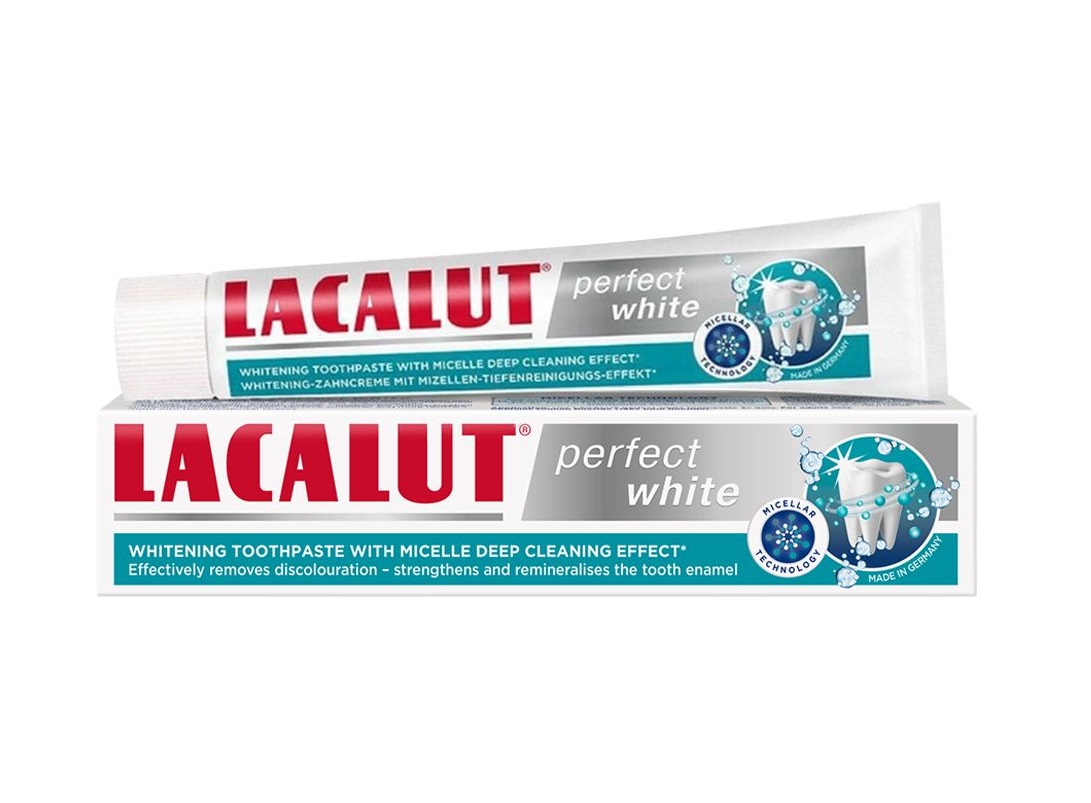 Lacalut Perfect White micelární zubní pasta 75 ml Lacalut