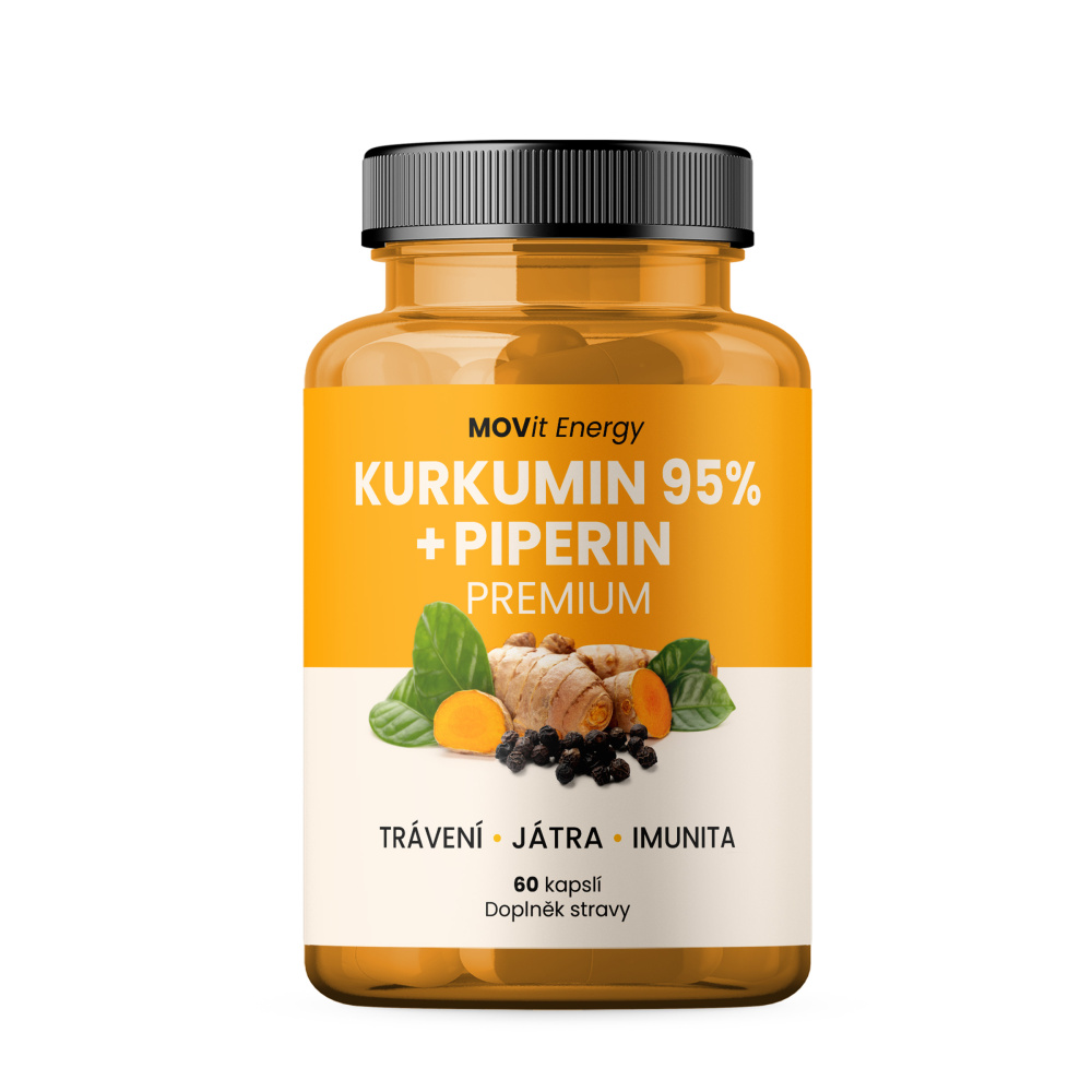 MOVit Energy Kurkumin Extrakt 95 % + Piperin 60 kapslí MOVit Energy