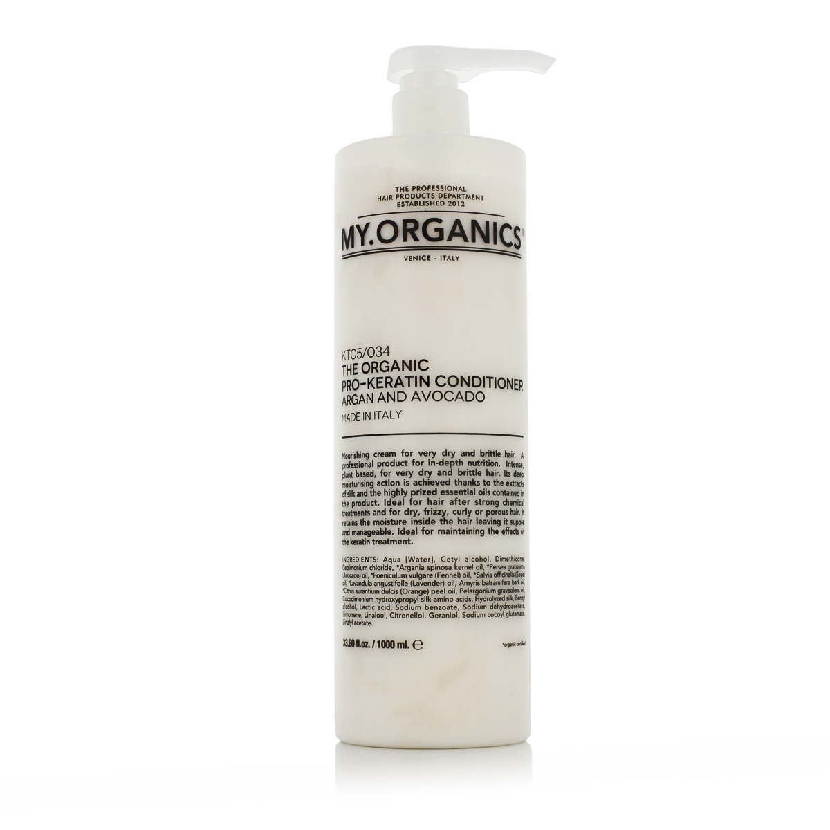 MY.ORGANICS The Organic Pro-Keratin Conditioner Argan And Avocado 1000 ml MY.ORGANICS