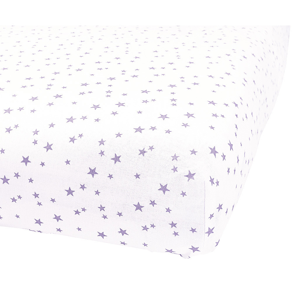Mamo Tato Bavlněné prostěradlo do postýlky 60x120cm - bílé s mini hvězdičkami Mamo Tato