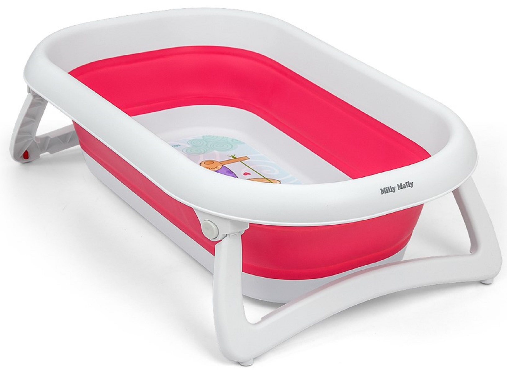 Milly Mally Skládací dětská vanička Medvídek Aqua - růžová Milly Mally