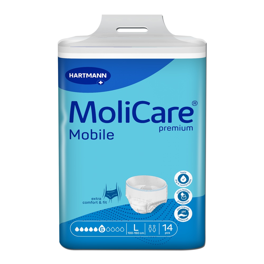 MoliCare Mobile 6 kapek vel. L natahovací kalhotky 14 ks MoliCare