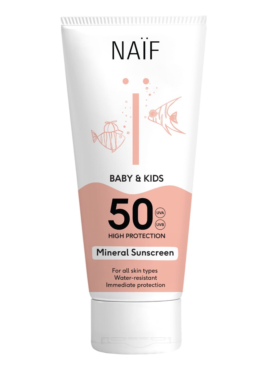 NAIF Ochranný krém na opalování pro děti a miminka SPF50 100 ml NAIF
