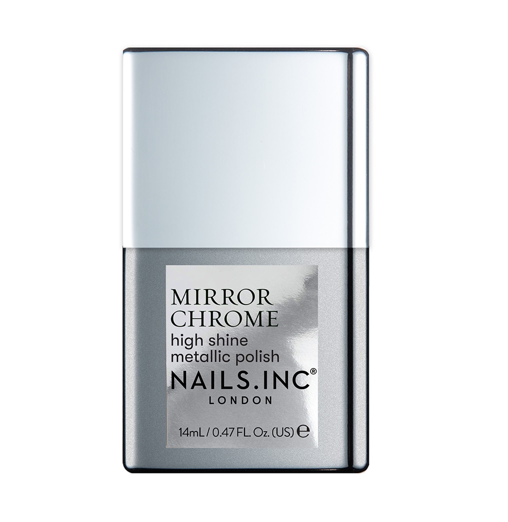 Nails Inc. Chrome Silver Served lak na nehty 14 ml Nails Inc.
