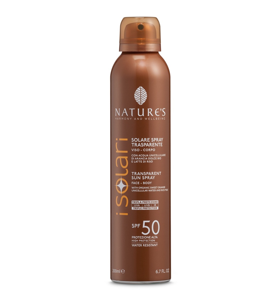Nature´s i Solari Opalovací transparentní sprej SPF50 200 ml Nature´s