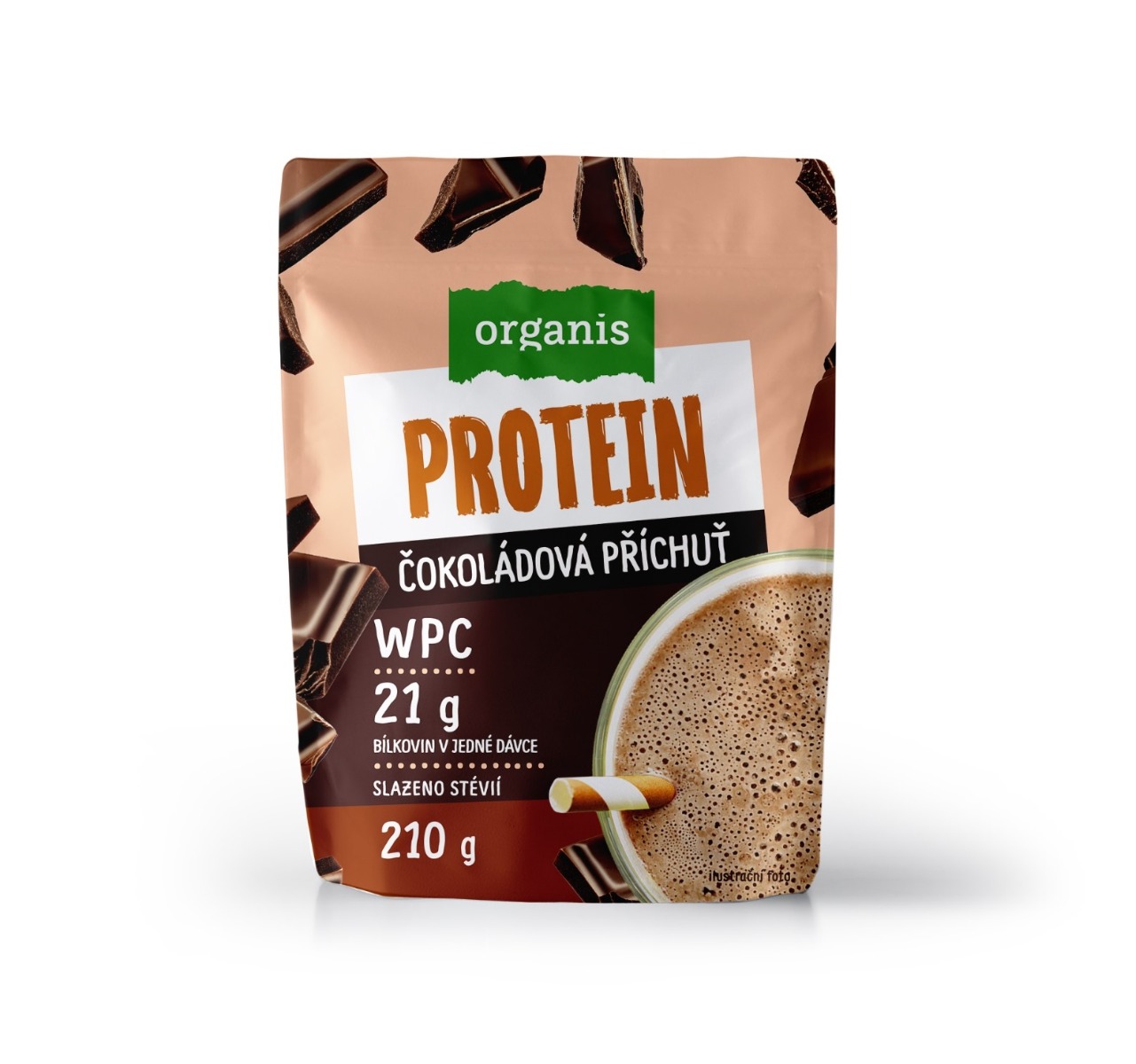 Organis Protein čokoláda 210 g Organis