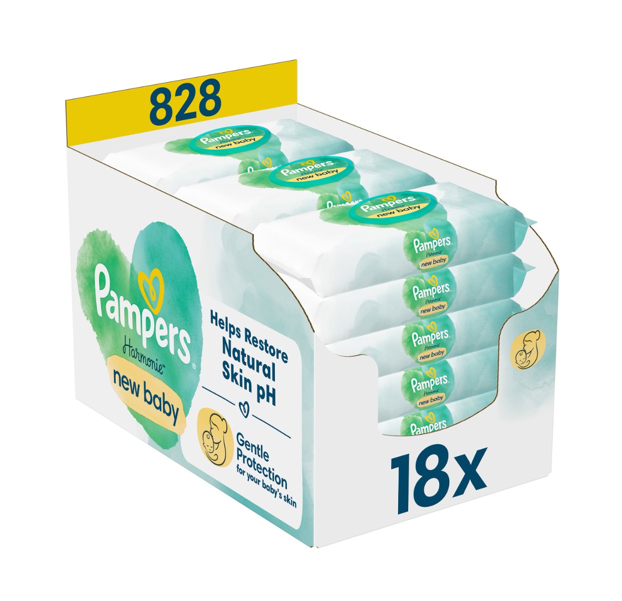 Pampers Harmonie New Baby vlhčené ubrousky 18x46 ks Pampers