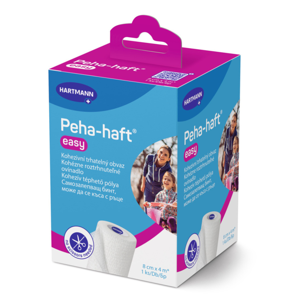 Peha Haft easy kohezivní trhatelné obinadlo 8 cm x 4 m 1 ks Peha