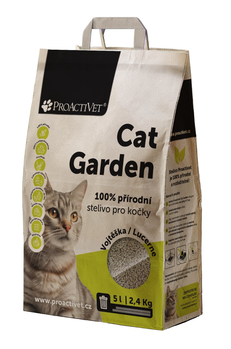 Proactivet Cat Garden 100% přírodní stelivo Vojtěška 2