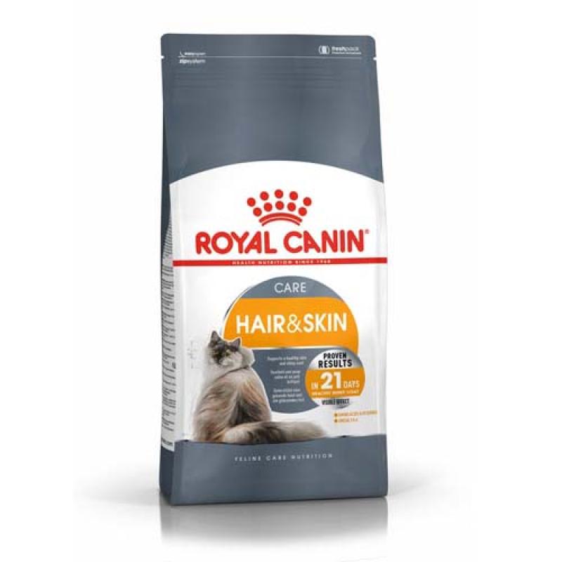 Royal Canin FCN HAIR & SKIN 2kg -suché krmivo pro kočky na podporu zdravé pokožky a srst Royal Canin