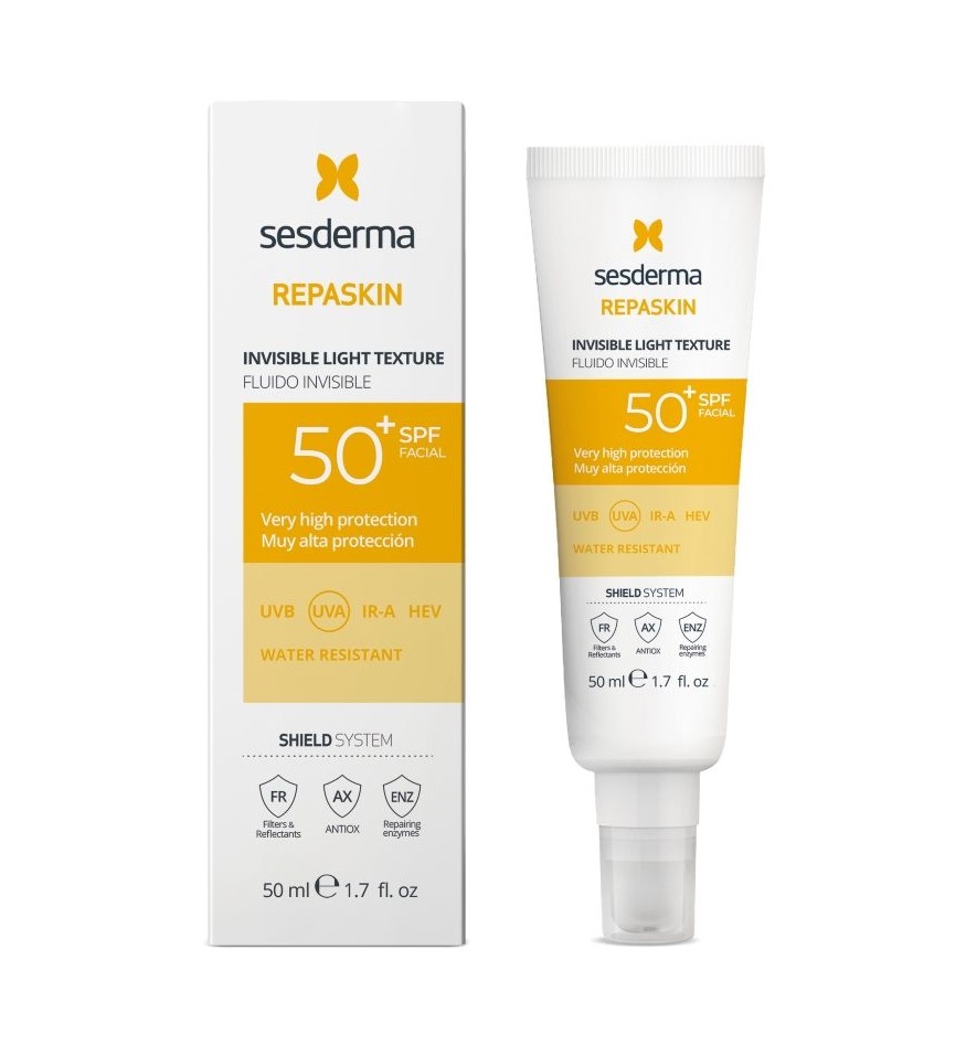Sesderma Repaskin Invisible Light Texture Opalovací krém SPF50+ 50 ml Sesderma