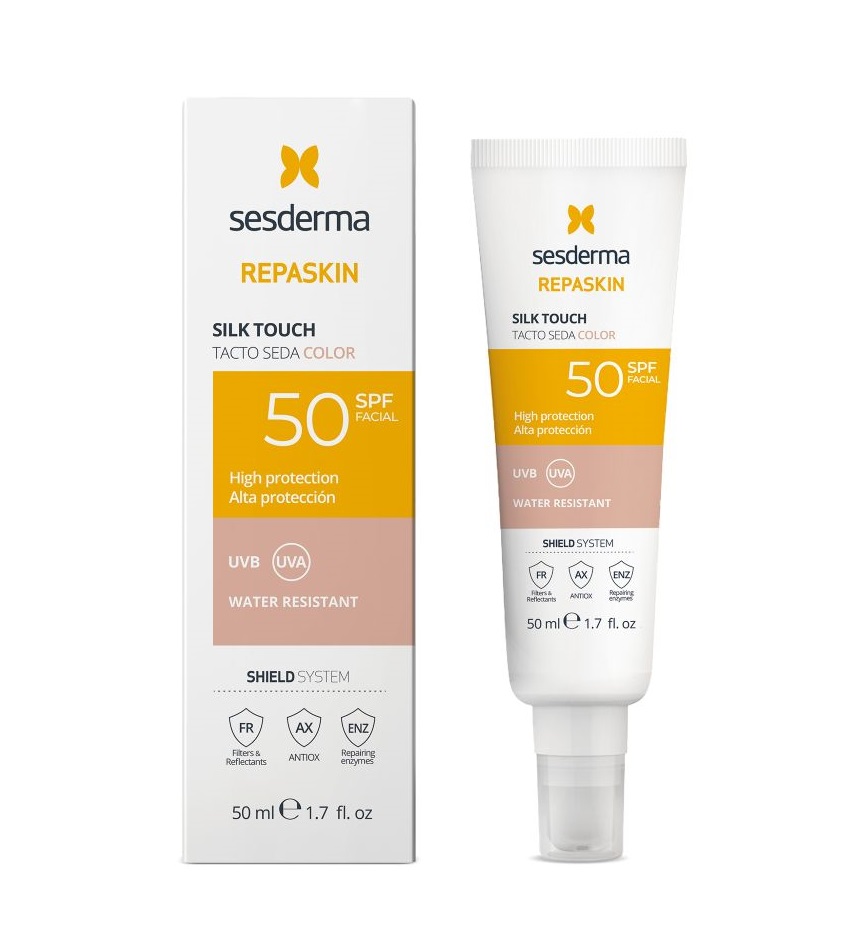 Sesderma Repaskin Silk Touch Color Tónovací opalovací krém SPF50 50 ml Sesderma