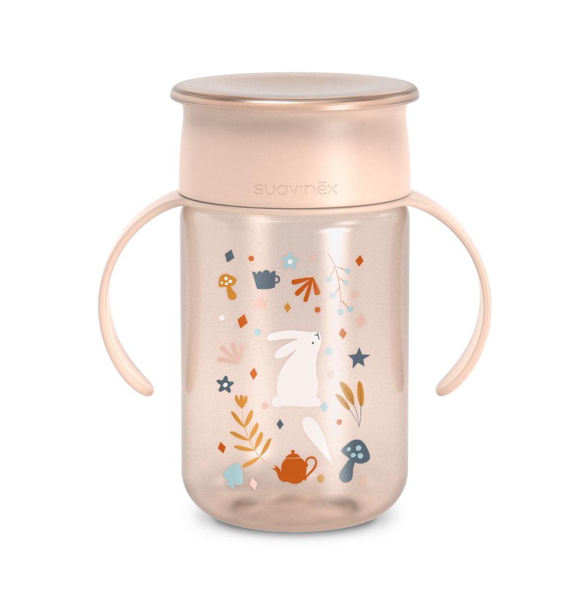 Suavinex Wonderland 360 Láhev na učení 340 ml 1 ks růžová Suavinex