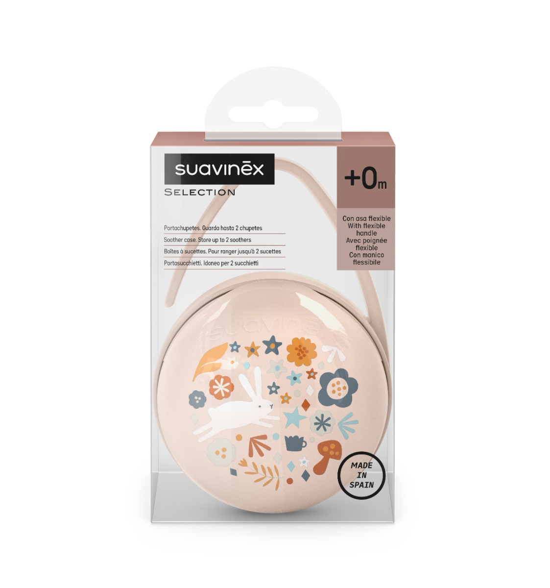 Suavinex Wonderland Duo Krabička na šidítka 1 ks růžová Suavinex
