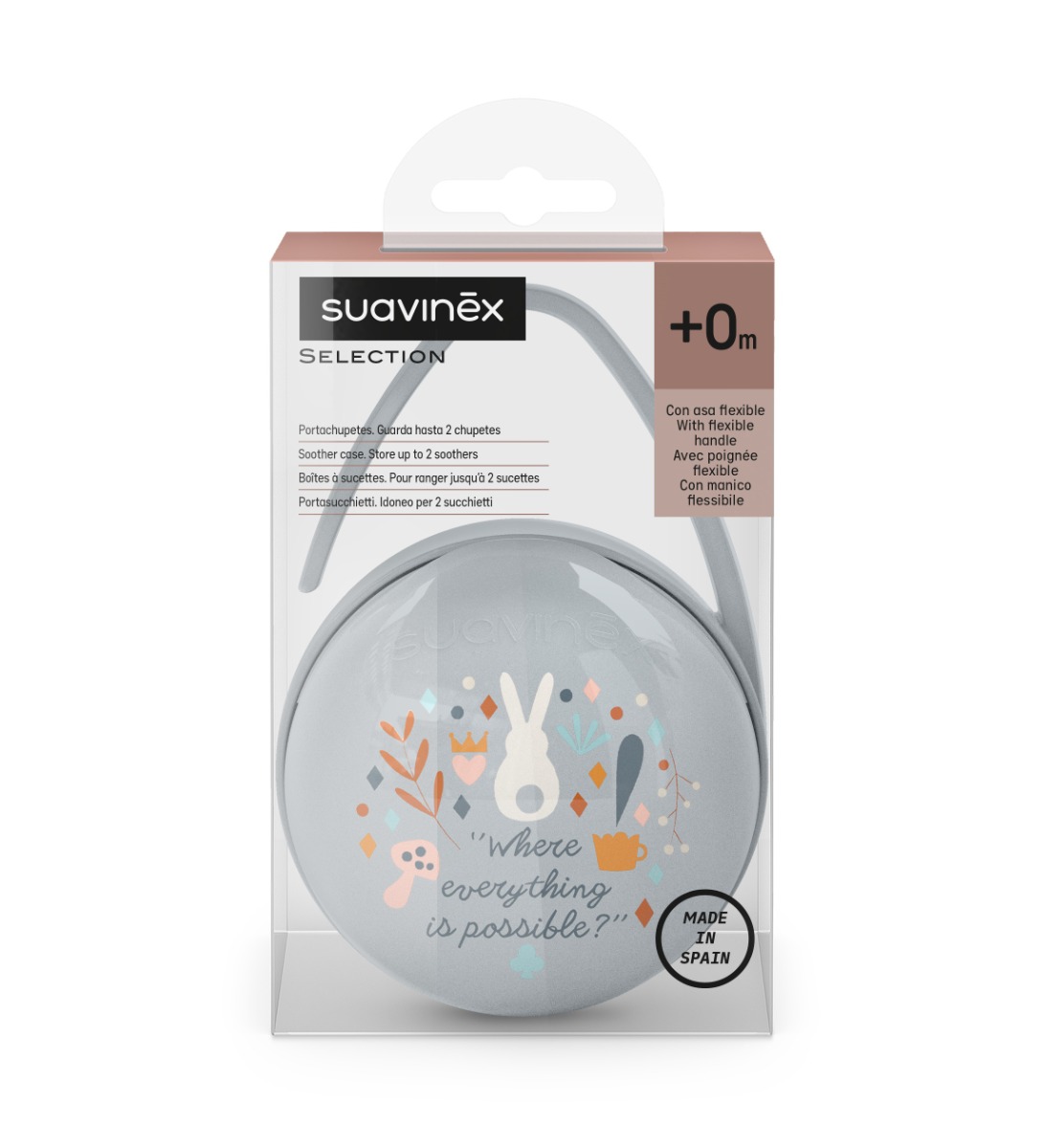 Suavinex Wonderland Duo Krabička na šidítka 1 ks tmavě modrá Suavinex