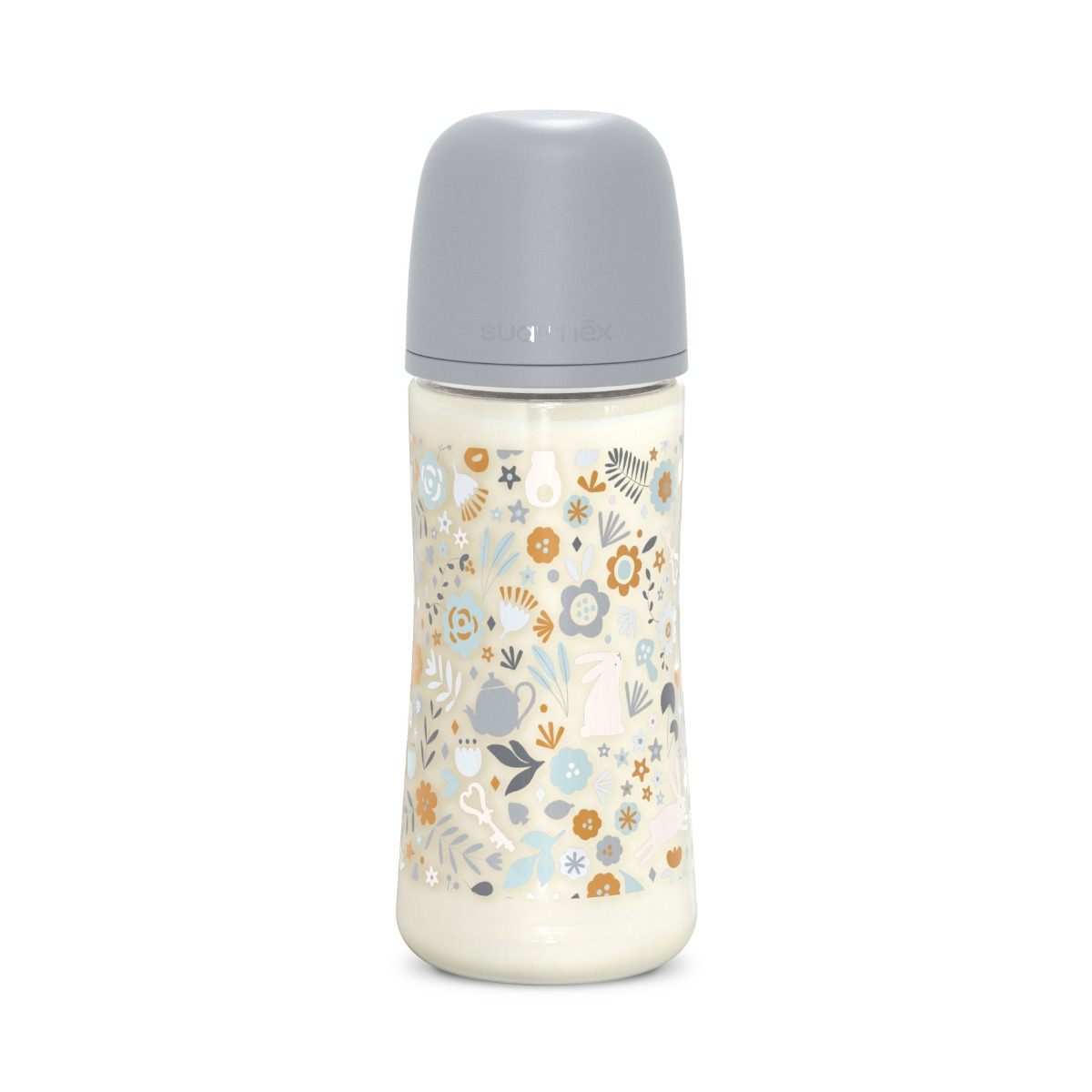 Suavinex Wonderland Kojenecká láhev průtok L 6m+ 360 ml 1 ks liberty modrá Suavinex