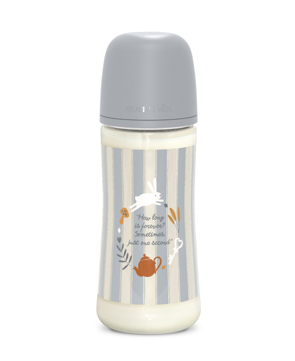 Suavinex Wonderland Kojenecká láhev průtok L 6m+ 360 ml 1 ks modrá Suavinex