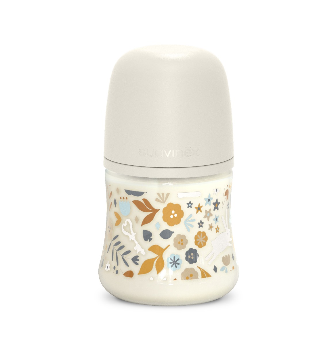 Suavinex Wonderland Kojenecká láhev průtok S 0m+ 150 ml 1 ks liberty krémová Suavinex