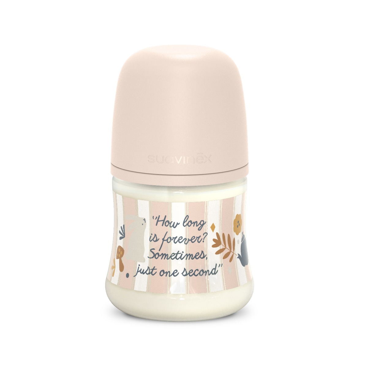 Suavinex Wonderland Kojenecká láhev průtok S 0m+ 150 ml 1 ks růžová Suavinex