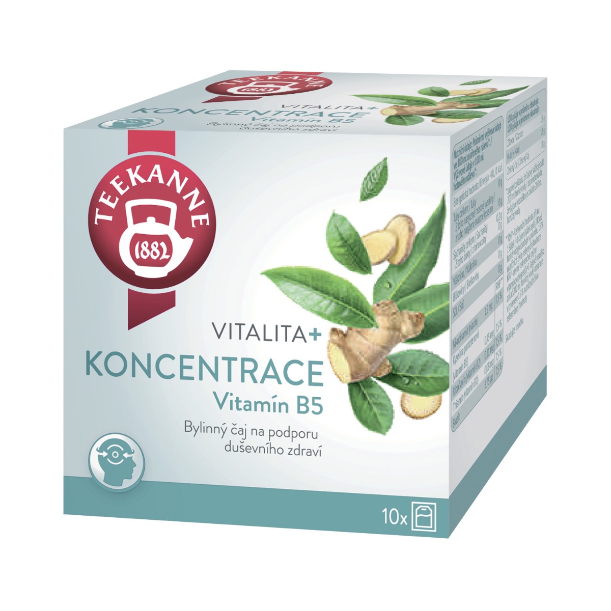 Teekanne Vitalita + koncentrace s vitamínem B5 porcovaný čaj 10x1