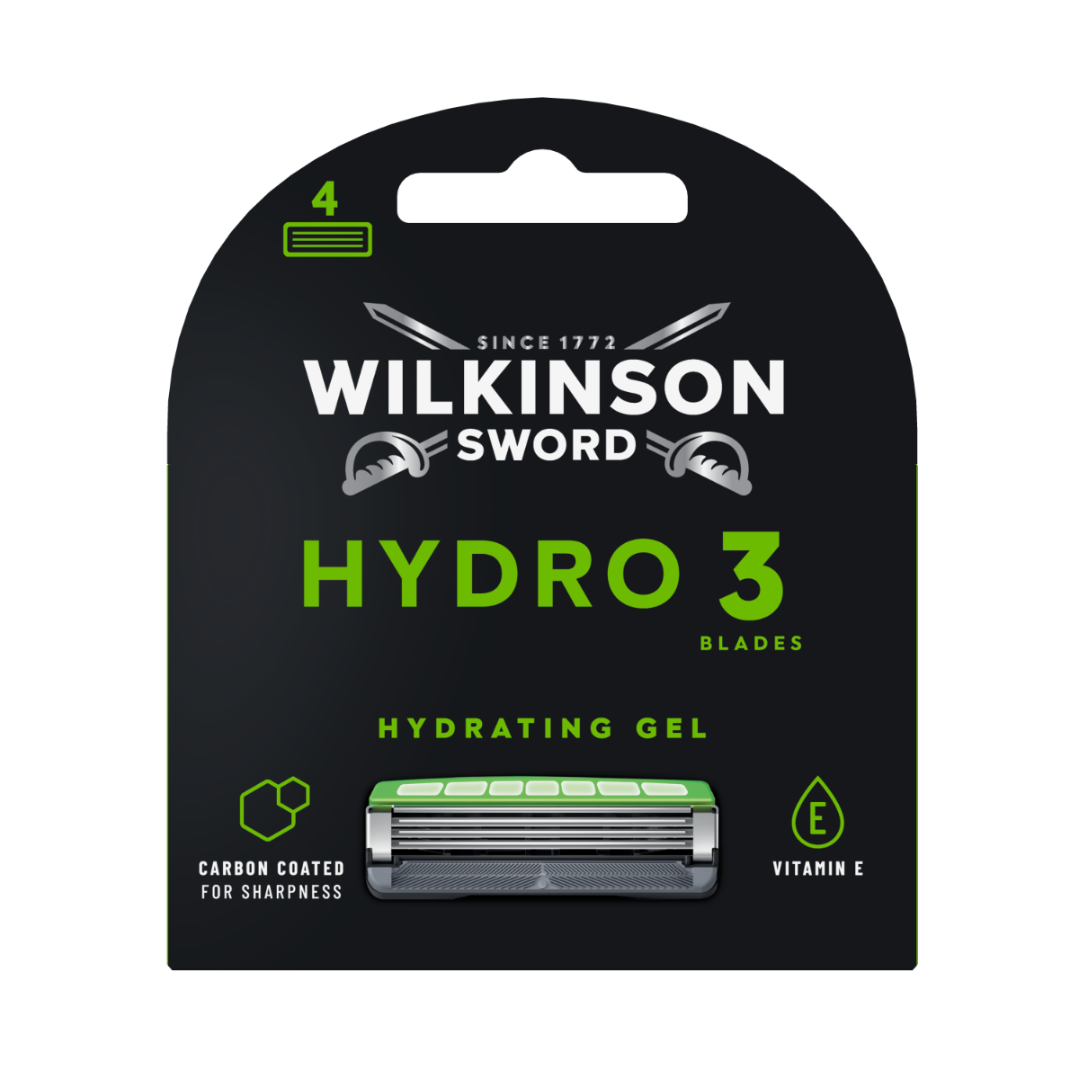 Wilkinson Hydro 3 Black Edition náhradní hlavice 4 ks Wilkinson