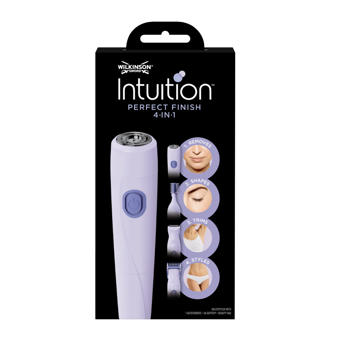 Wilkinson Intuition Perfect Finish 4v1 voděodolný dámský strojek 1 ks Wilkinson
