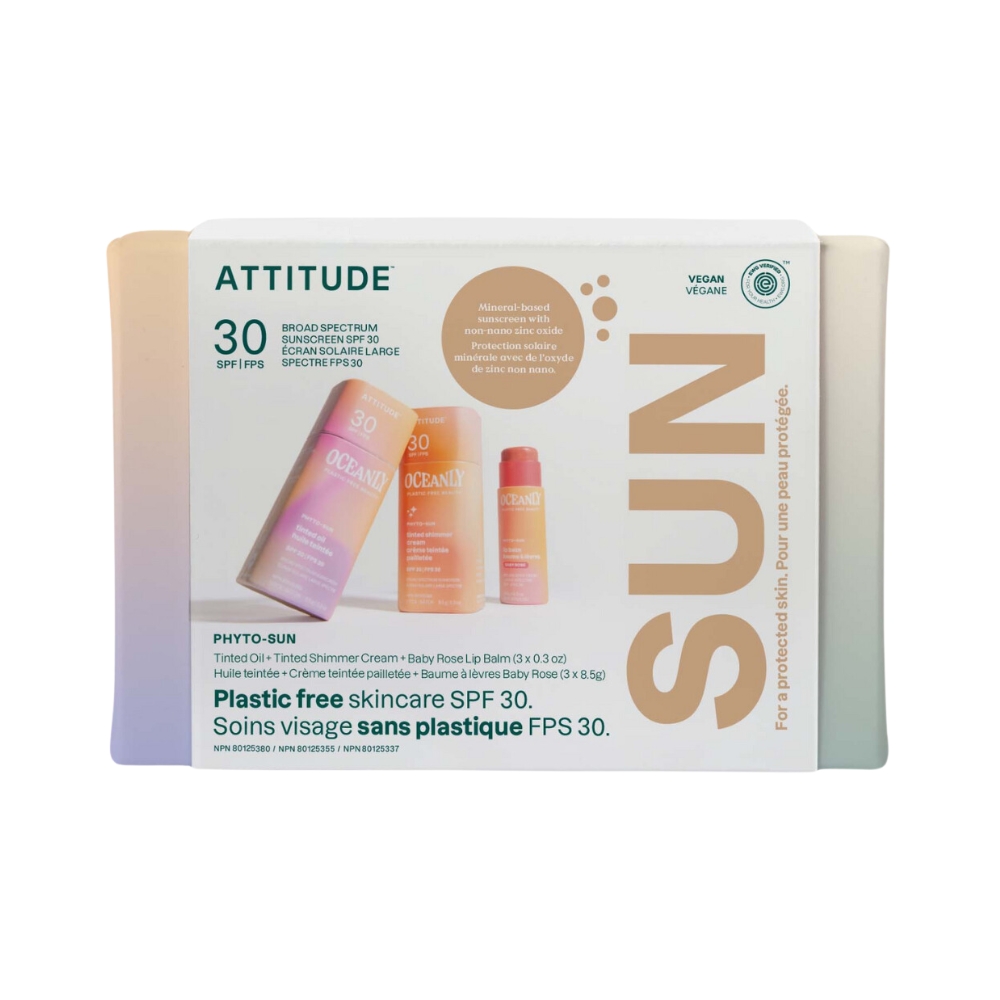 ATTITUDE Oceanly Set péče o pleť a rty SPF30 3 ks ATTITUDE