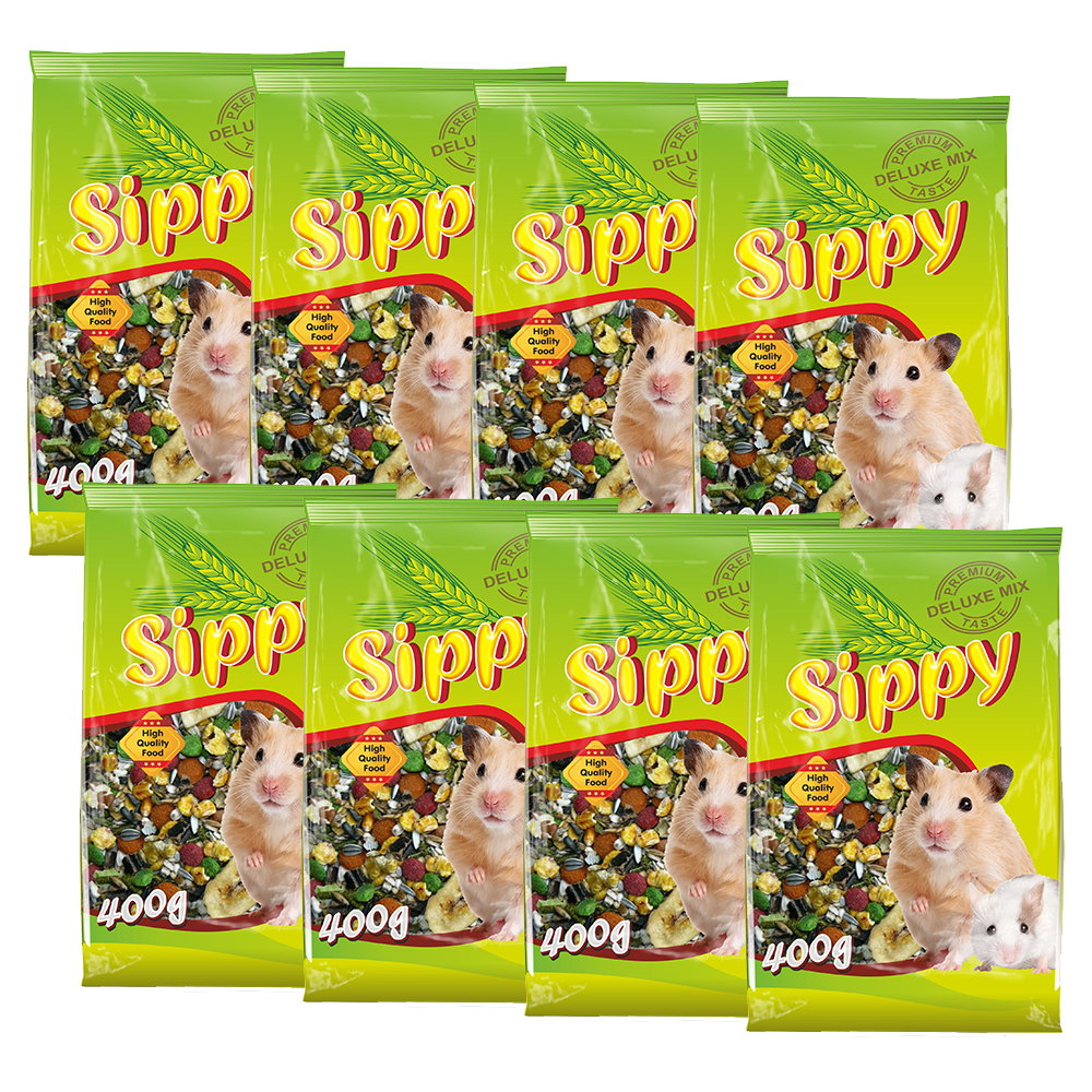 Akinu SIPPY DELUXE Krmivo pro křečky a malé hlodavce 8 x 400 g Akinu