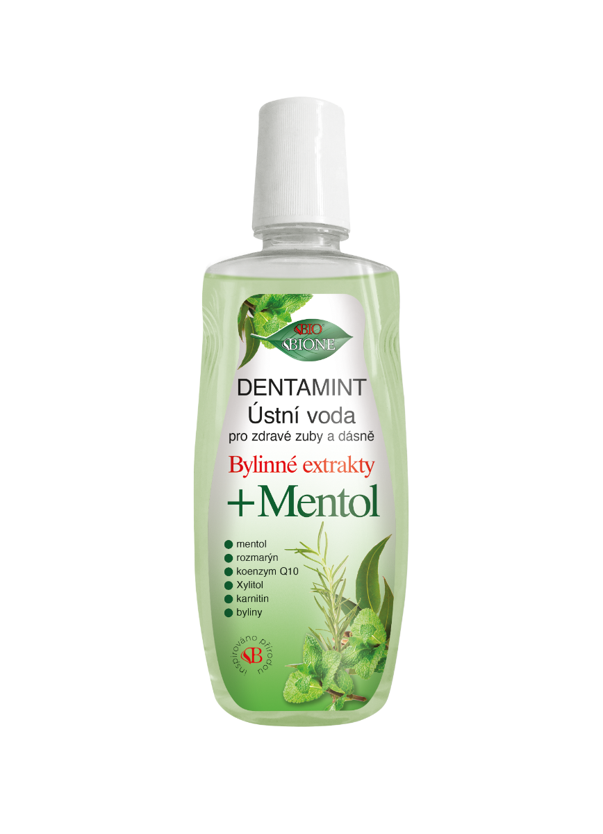 BIO BIONE Dentamint ústní voda Mentol 500 ml BIO BIONE