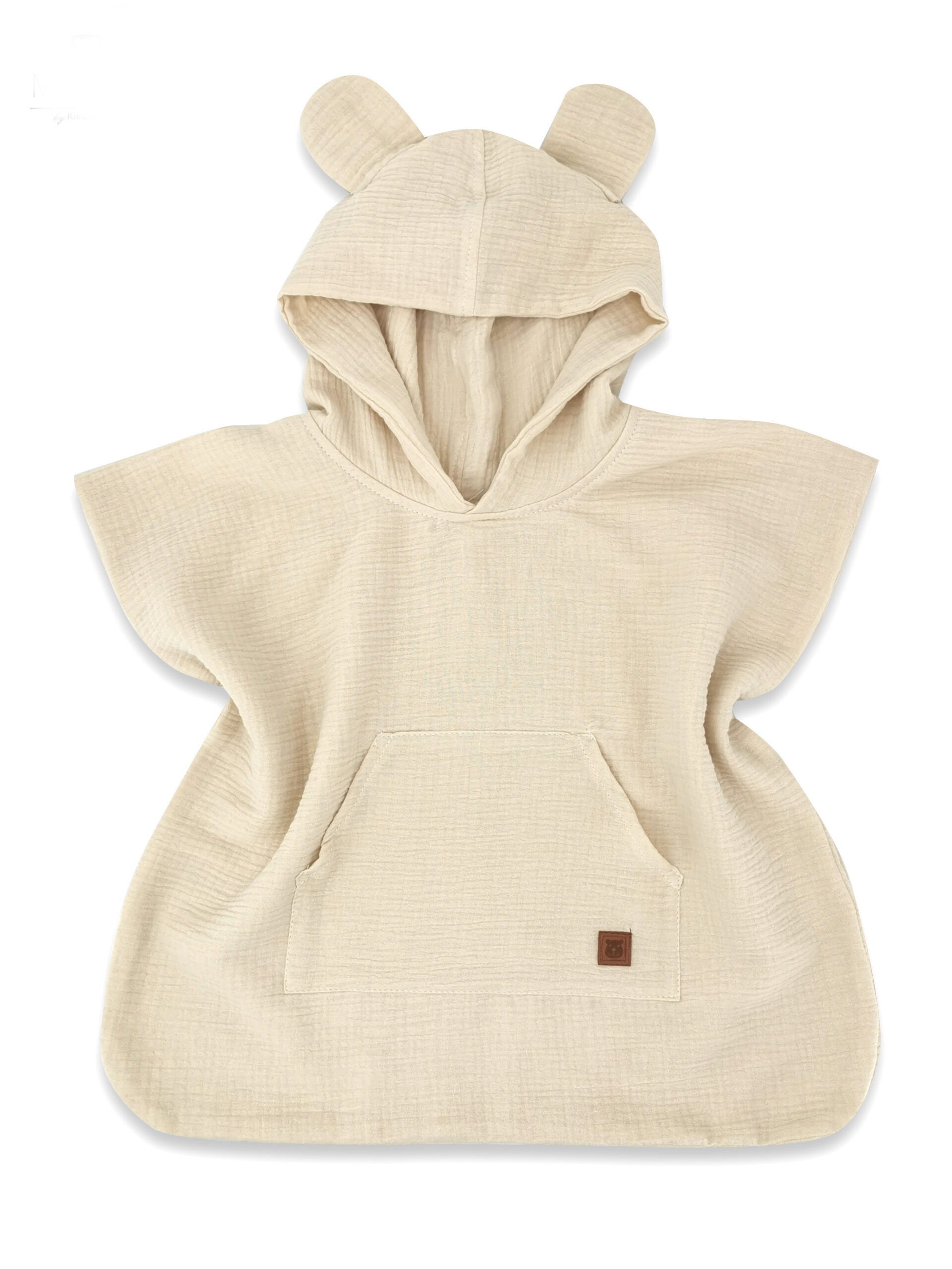 Baby Nellys Dětské mušelínové pončo lux s kapucí Teddy