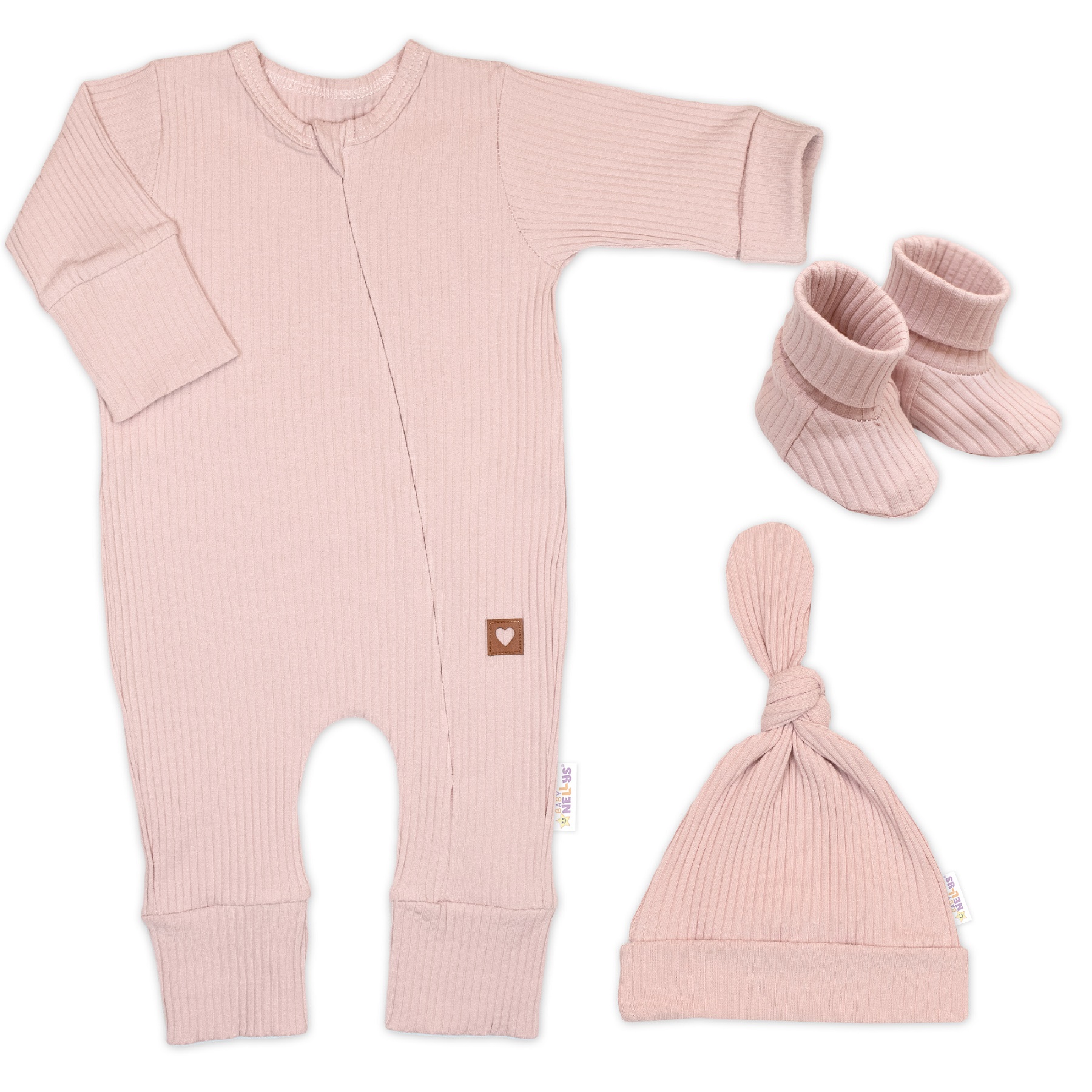 Baby Nellys Rostoucí žebrovaný overálek