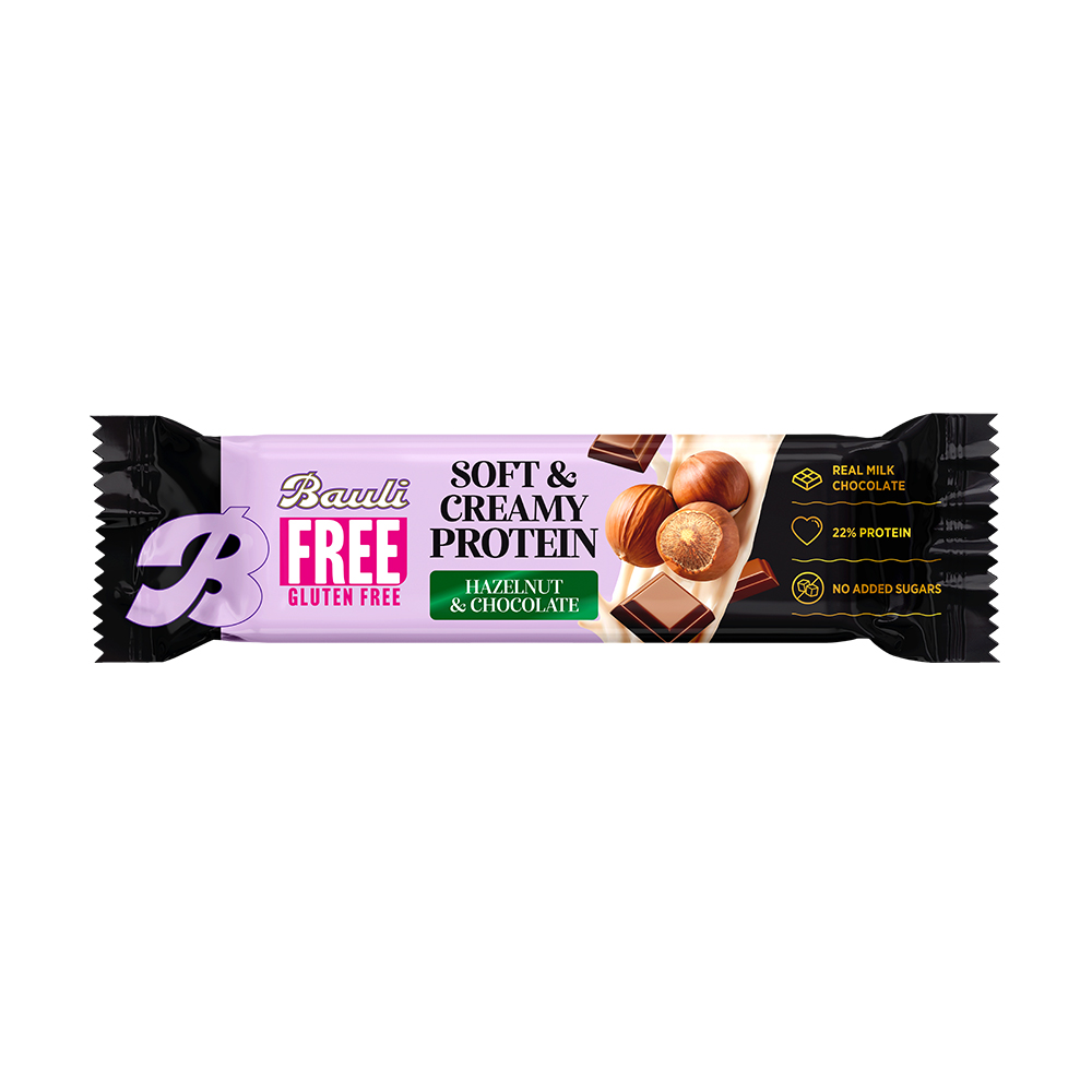 Bauli Free Soft&Creamy Proteinová tyčinka Lískový oříšek a čokoláda 45 g Bauli