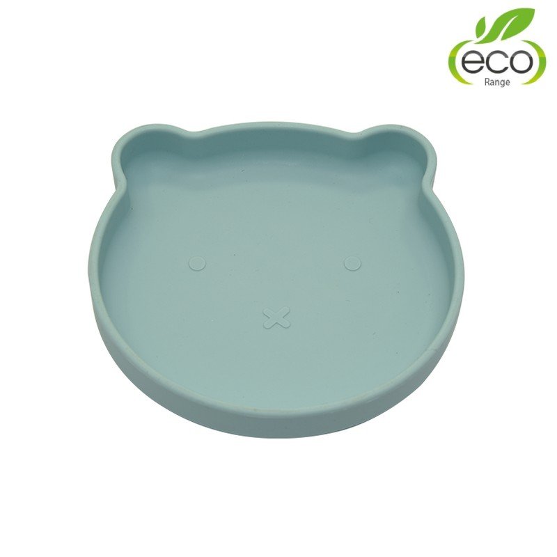 Bo Jungle silikonový talíř s přísavkou Bear Pastel Blue Bo Jungle