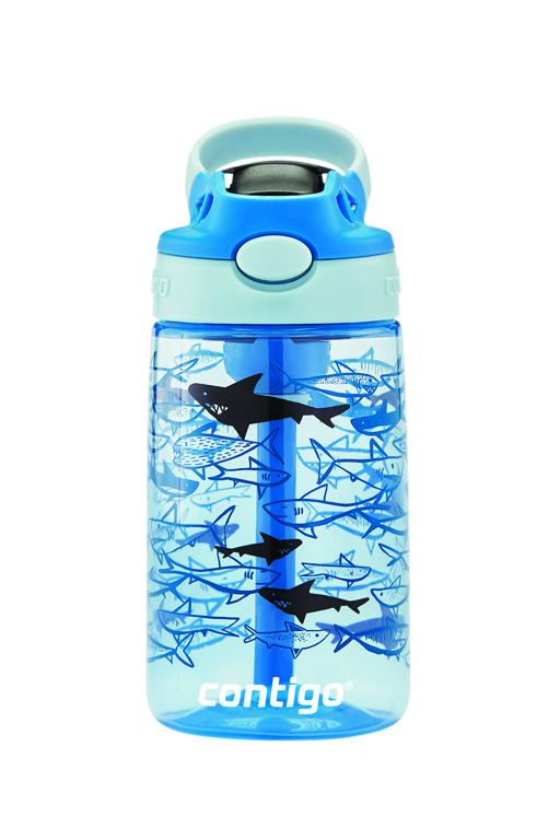 Contigo Dětská láhev Easy Clean Blue Sharks modrá 420 ml Contigo