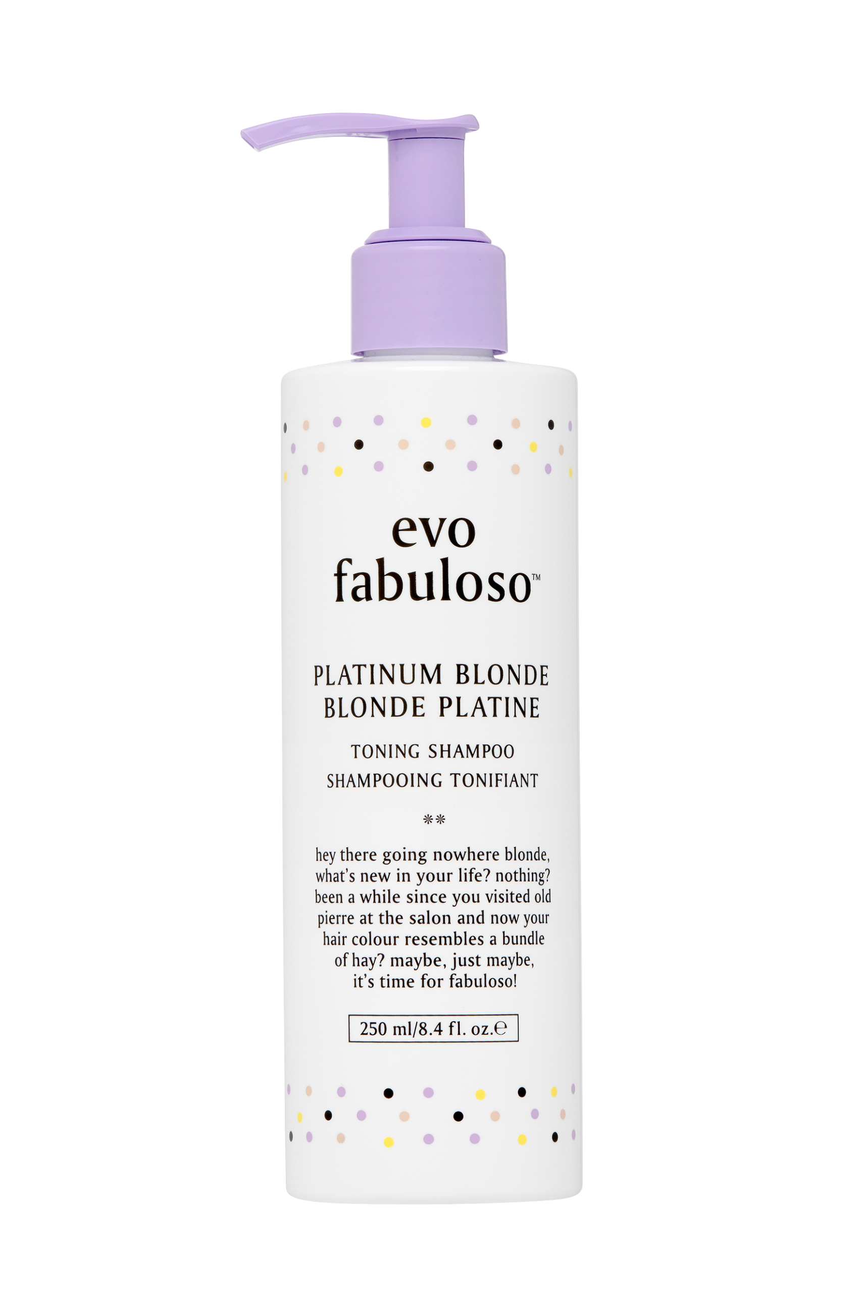 EVO Fabuloso Platinum Blonde Toning Shampoo 250m evo