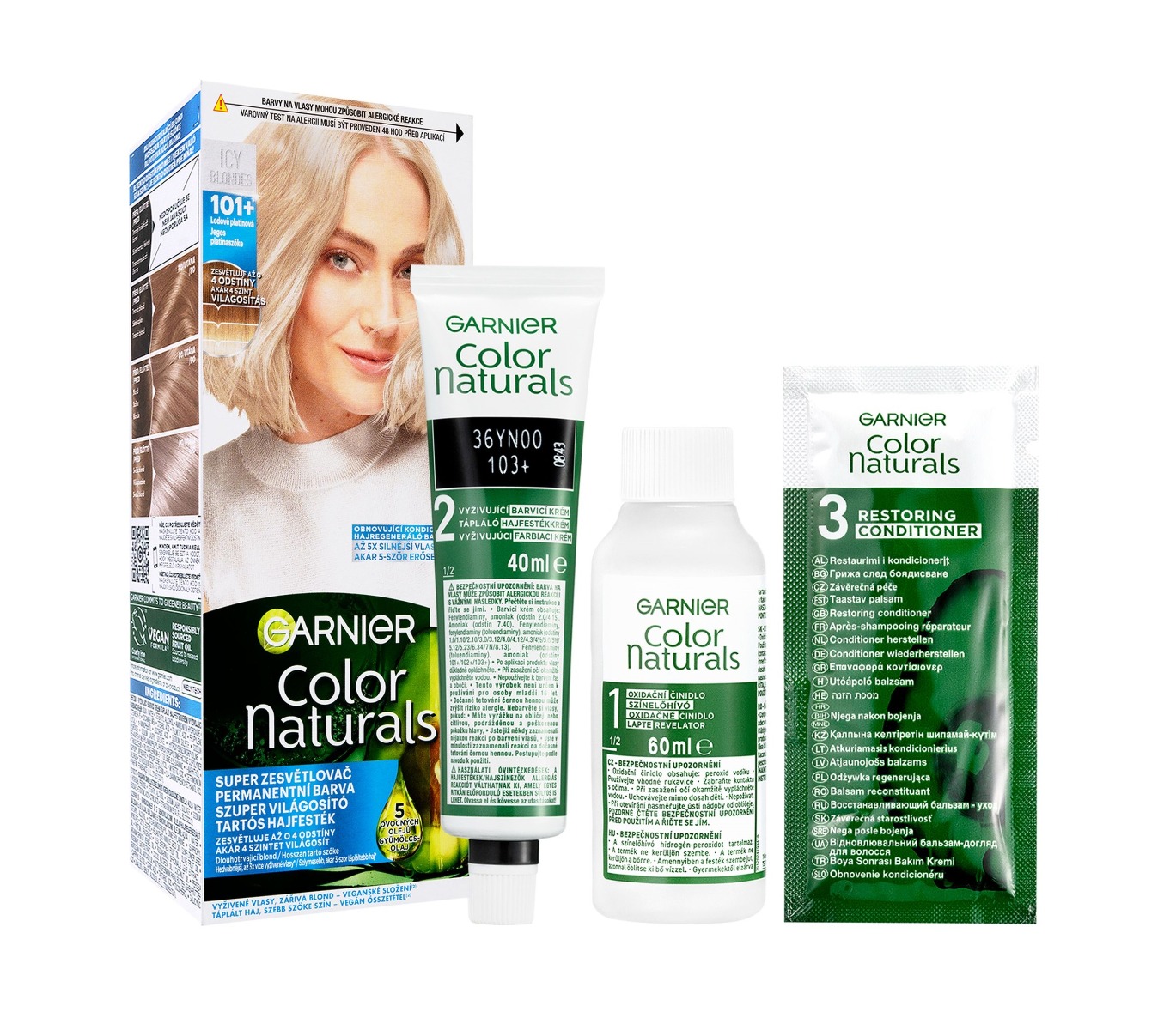 Garnier Color Naturals Permanentní barva na vlasy 101+ ledově platinová Garnier