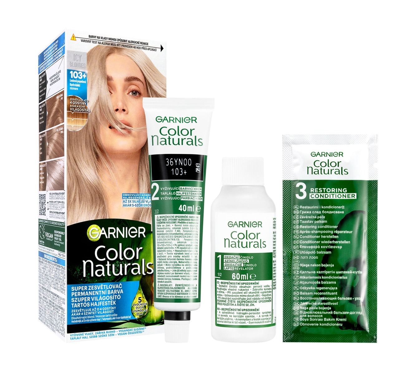 Garnier Color Naturals Permanentní barva na vlasy 103+ ledově popelavá Garnier
