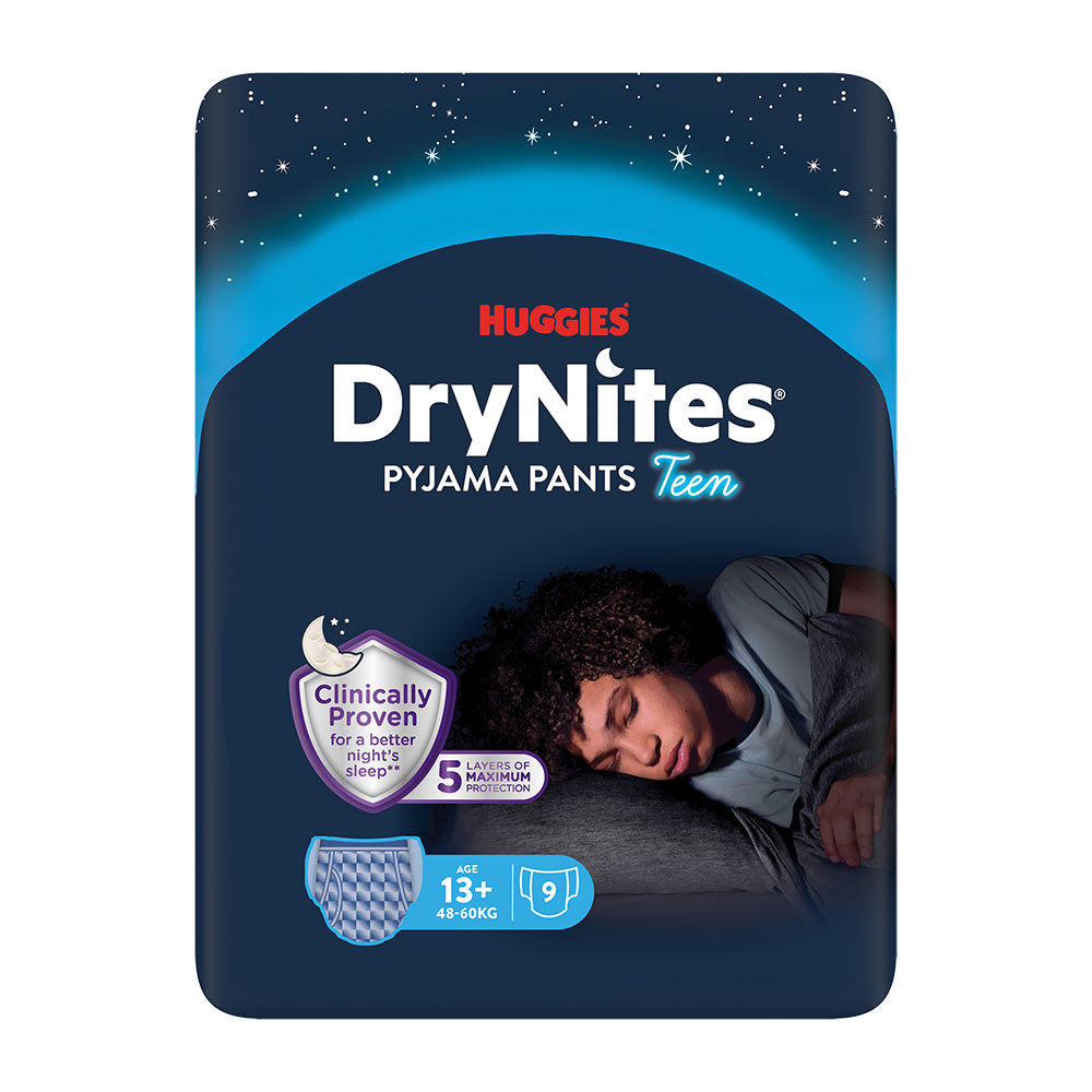 Huggies DryNites Natahovací kalhotky pro chlapce 13+ let 48–⁠⁠⁠⁠⁠⁠60 kg 9 ks Huggies