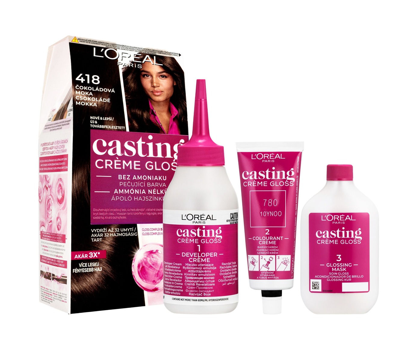 Loréal Paris Casting Creme Gloss 418 čokoládová moka barva na vlasy Loréal Paris