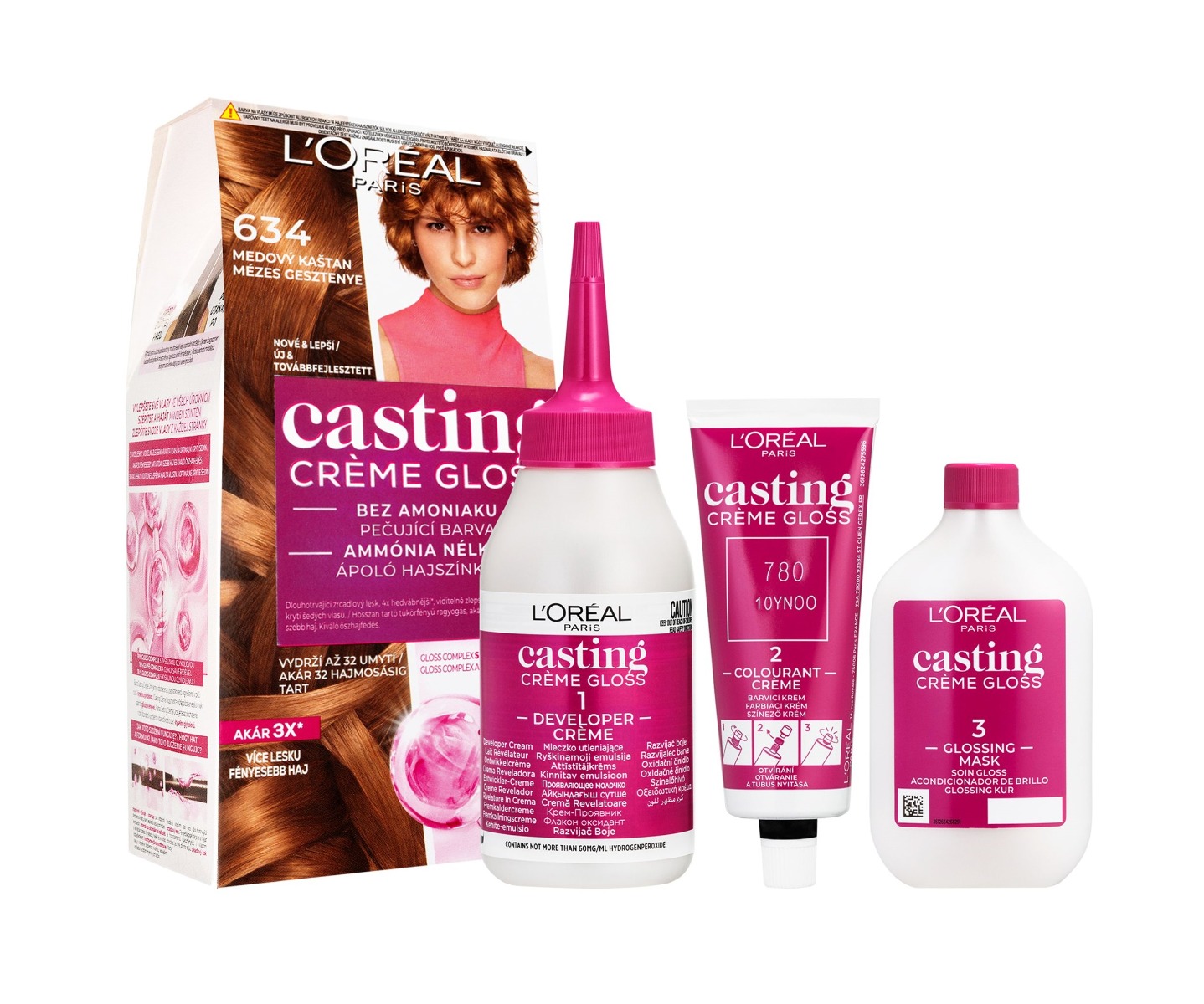 Loréal Paris Casting Creme Gloss 634 medový kaštan barva na vlasy Loréal Paris