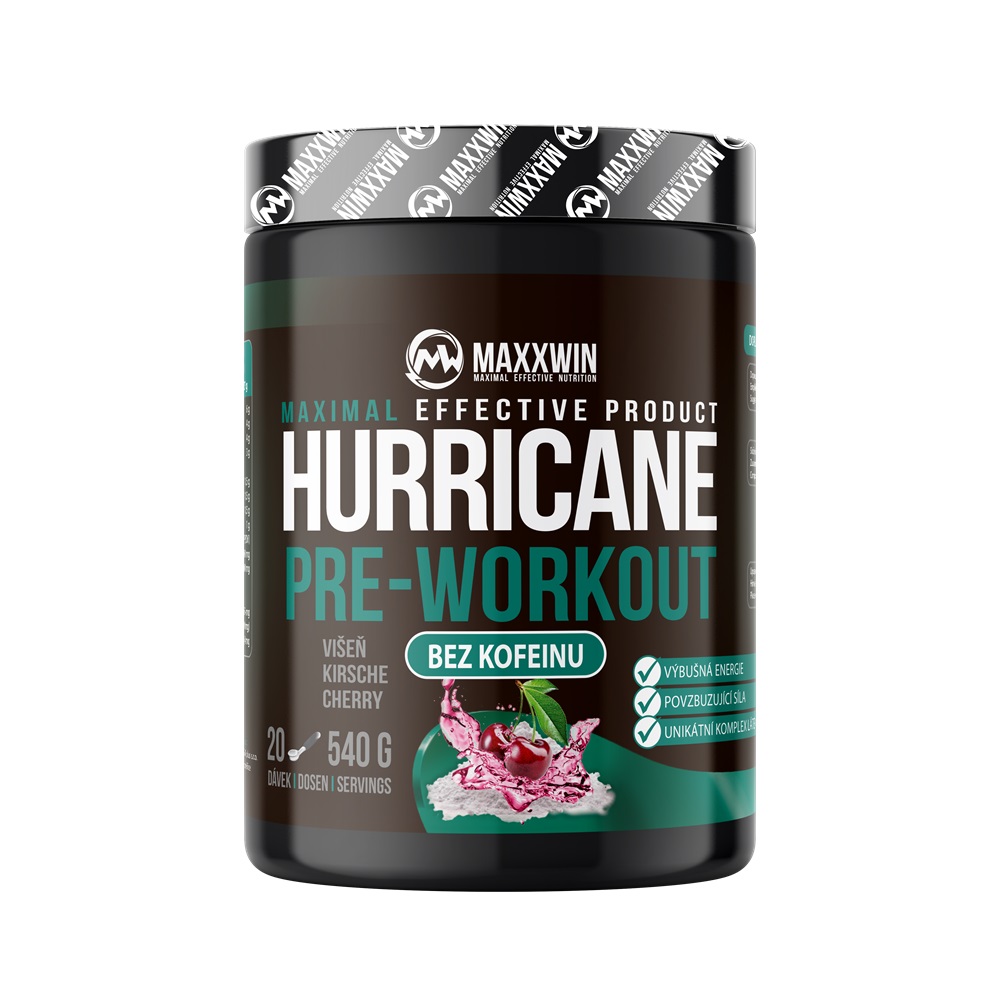 MAXXWIN HURRICANE NO CAFFEINE 540 g višeň MAXXWIN