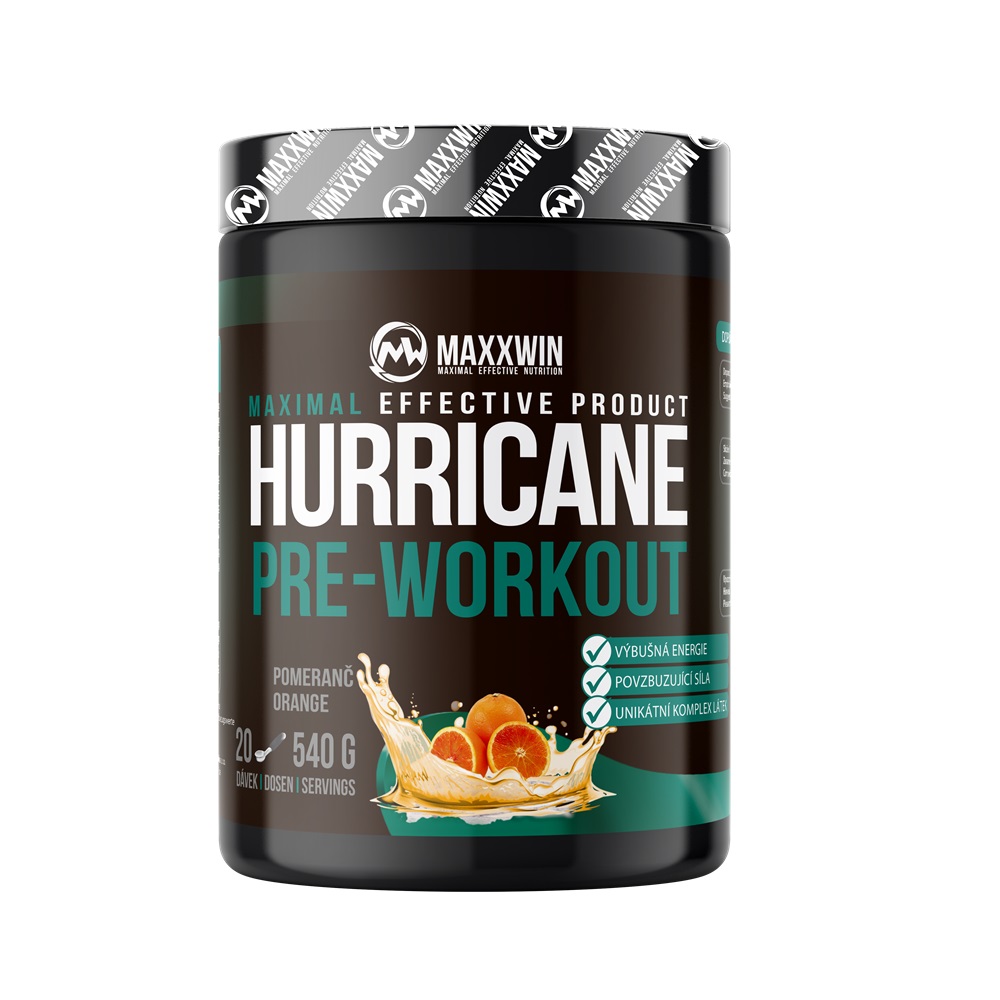 MAXXWIN HURRICANE PRE-WORKOUT 540 g pomeranč MAXXWIN