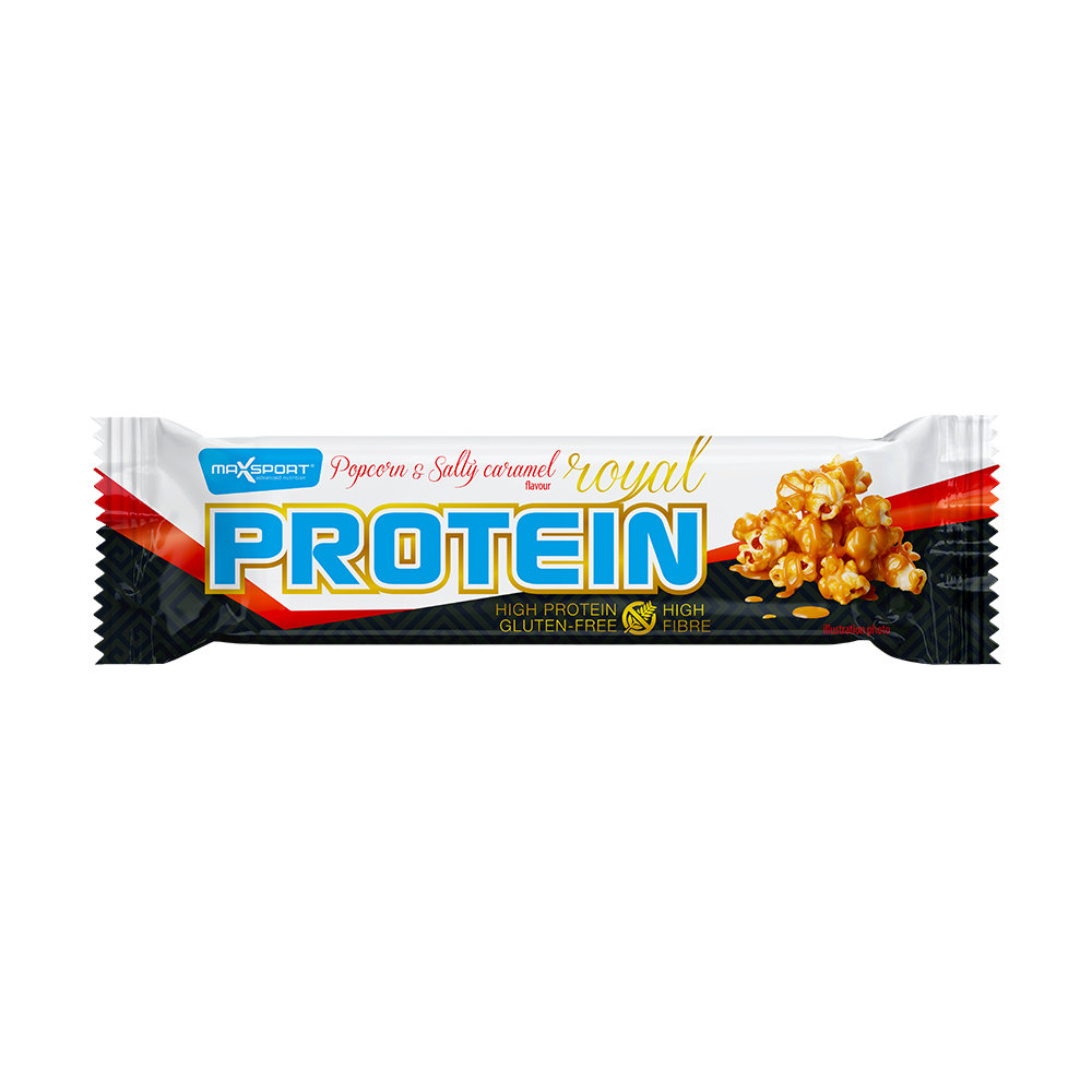 Max Sport Royal Proteinová tyčinka popcorn a slaný karamel 60 g Max Sport