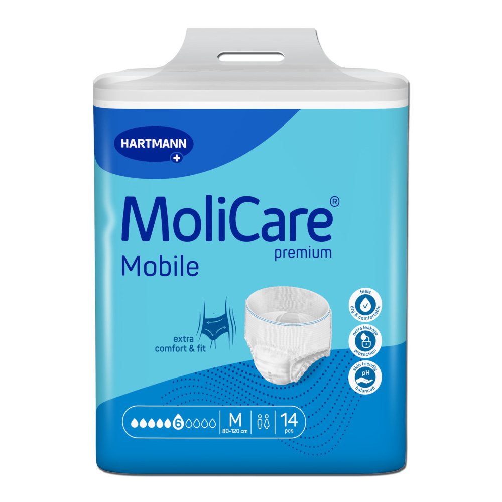 MoliCare Mobile 6 kapek vel. M natahovací kalhotky 14 ks MoliCare