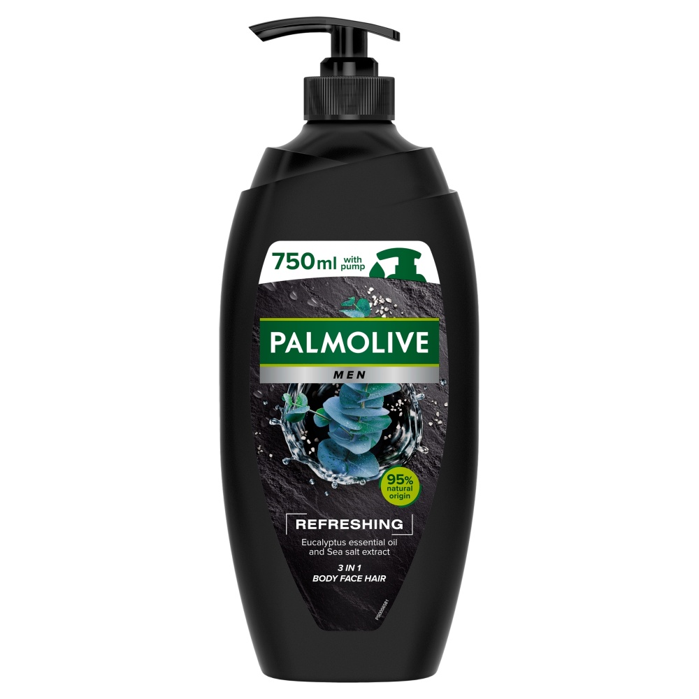Palmolive For Men Refreshing sprchový gel pro muže 3v1 pumpa 750 ml Palmolive