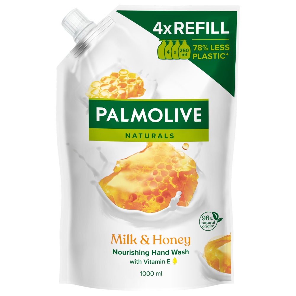 Palmolive Naturals Honey & Milk tekuté mýdlo náhradní náplň 1000 ml Palmolive