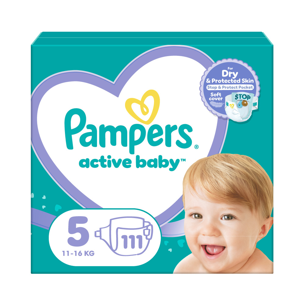 Pampers Active Baby vel. 5 11-16 kg dětské pleny 111 ks Pampers