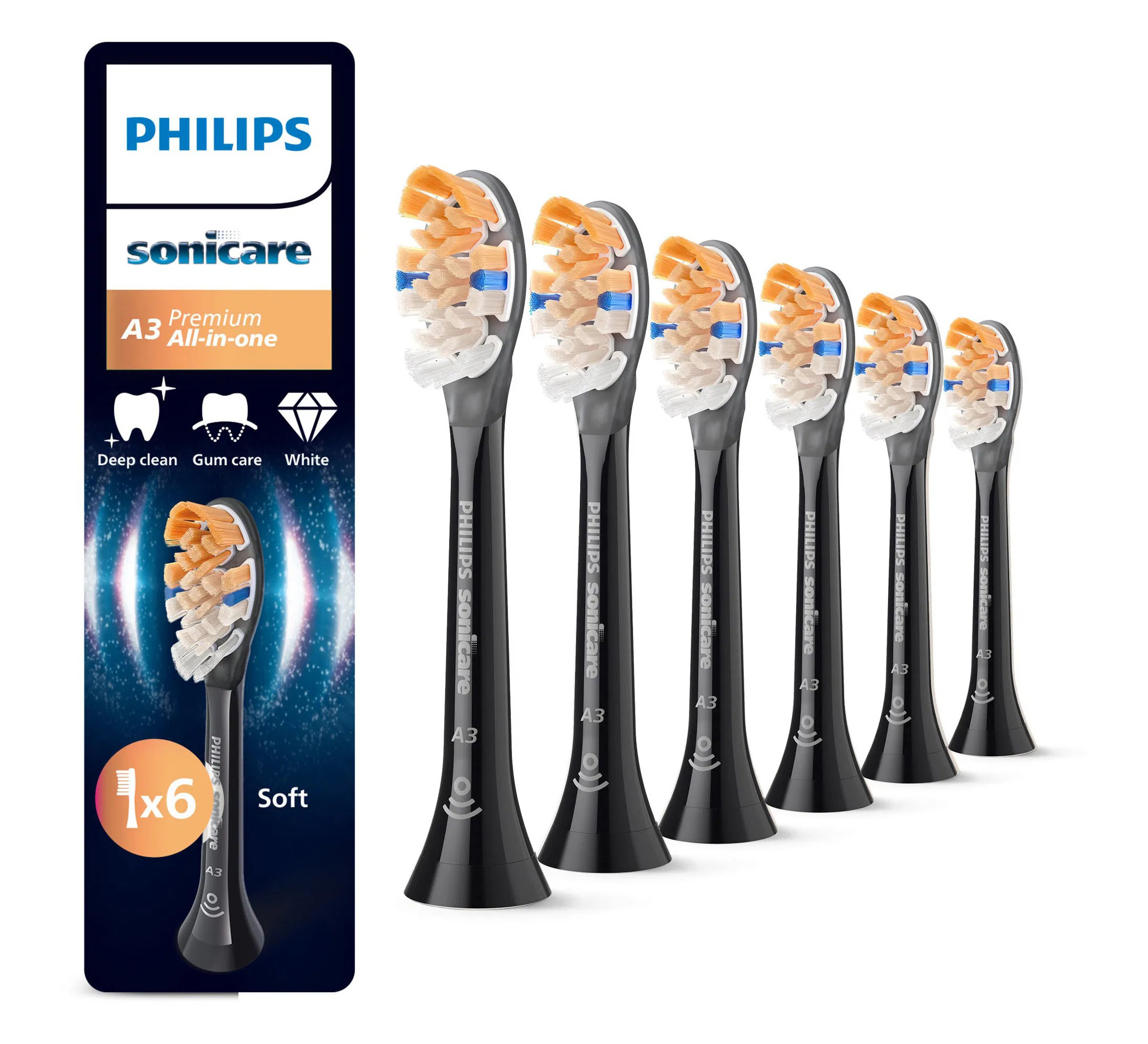 Philips Sonicare A3 Premium HX9096/88 náhradní hlavice 6 ks Philips Sonicare