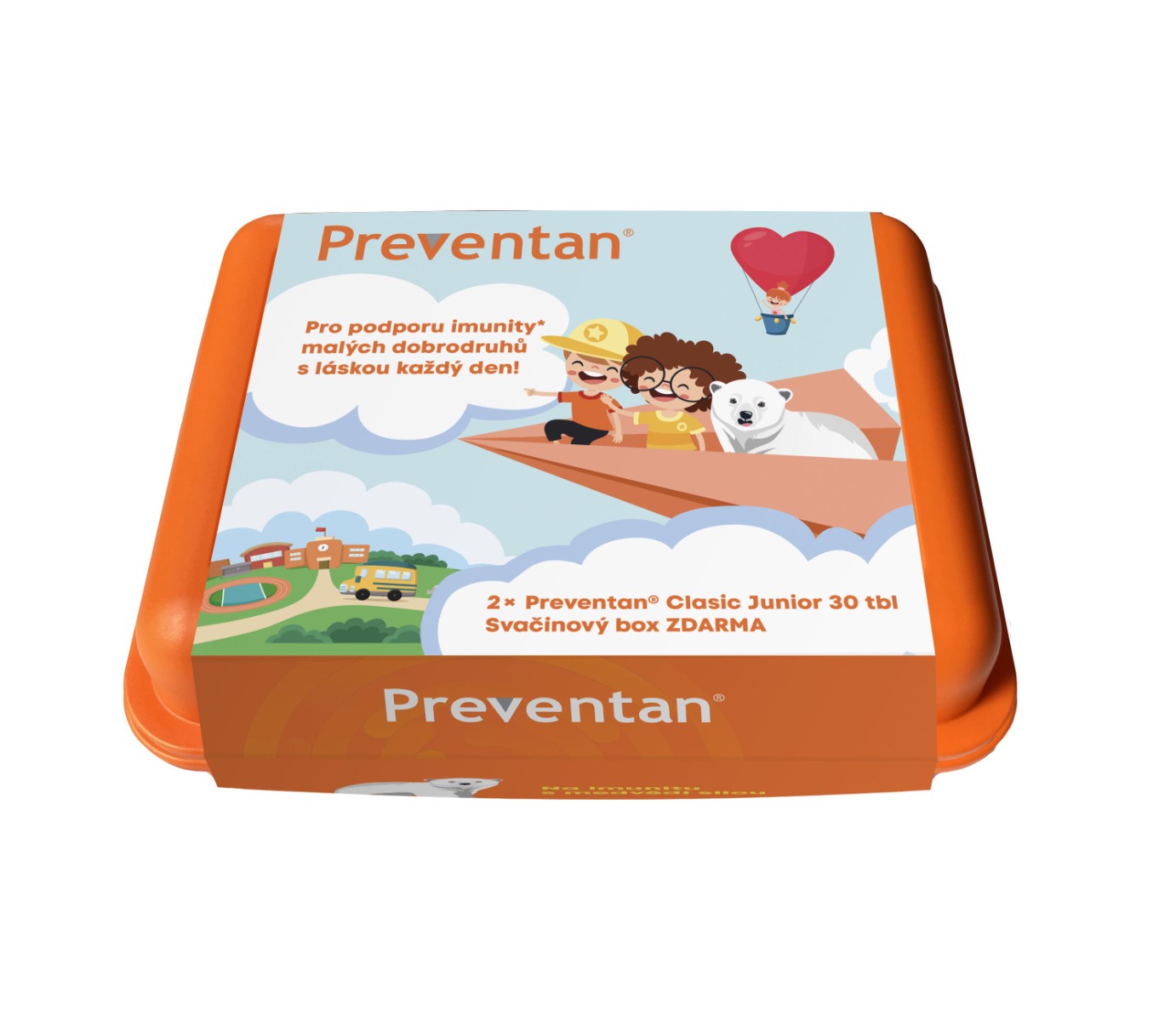 Preventan Clasic Junior 2x30 tablet + svačinový box 2025 Preventan